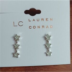 LC Lauren Conrad Silver Star Earrings